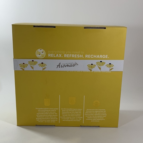 ✅Goldessence Aromas Relax, Refresh, Recharge Chamomile Grow Set W/Ceramic Mug - Picture 3 of 7